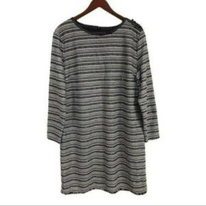 New York and Company Striped Sheath Dress Gray and Black, Plus Size XXL New